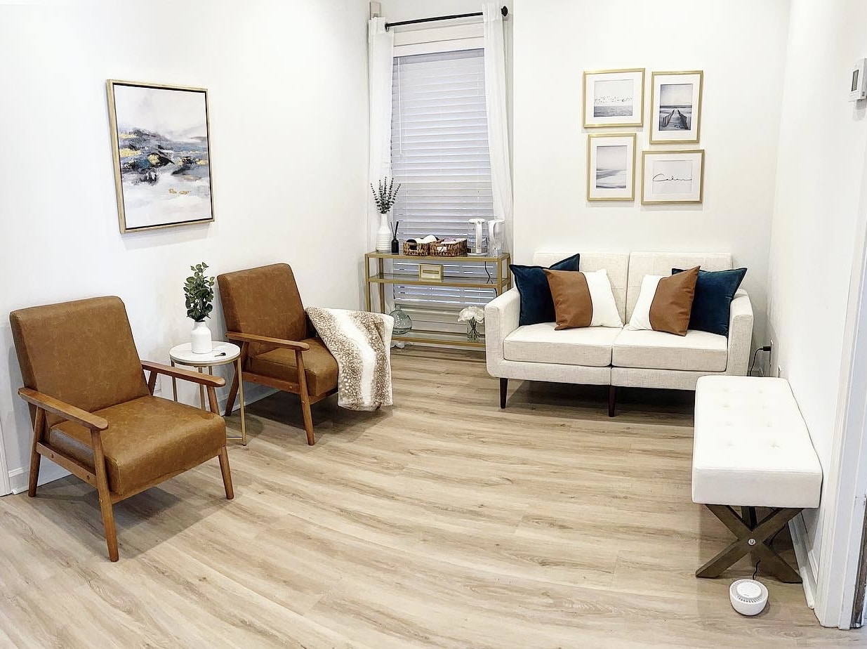 Therapy office waiting room