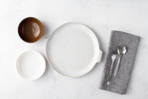 empty plate for person not eating